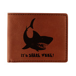 Sharks Leatherette Bifold Wallet - Single Sided (Personalized)