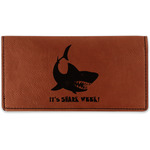 Sharks Leatherette Checkbook Holder - Single Sided (Personalized)