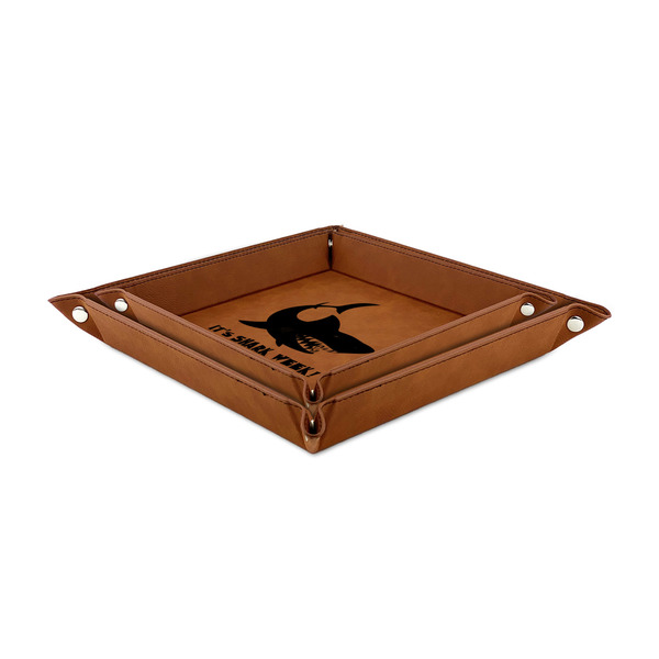 Sharks Leather Valet Trays - TRAYS STACKED (both trays)