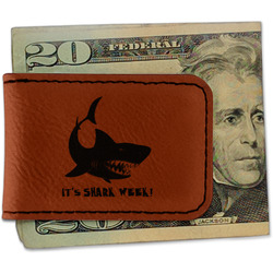 Sharks Leatherette Magnetic Money Clip - Single Sided (Personalized)