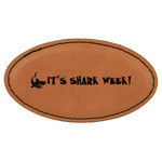 Sharks Leatherette Oval Name Badge with Magnet (Personalized)