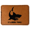 Sharks Faux Leather Iron On Patch - Rectangle (Personalized)