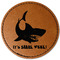 Sharks Faux Leather Iron On Patch - Round (Personalized)