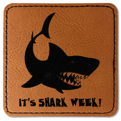Sharks Faux Leather Iron On Patch - Square (Personalized)