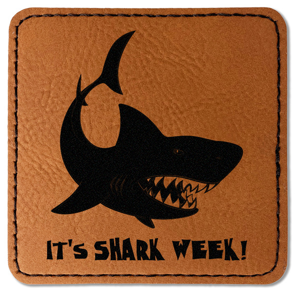 Sharks Leatherette Patches - Square