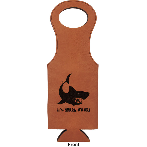 Sharks Leatherette Wine Tote Single Sided - Front and Back