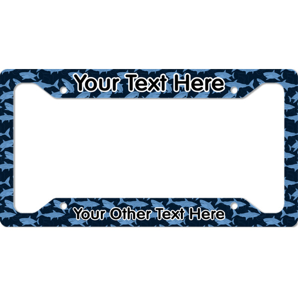 Custom Sharks License Plate Frame - Style A (Personalized)