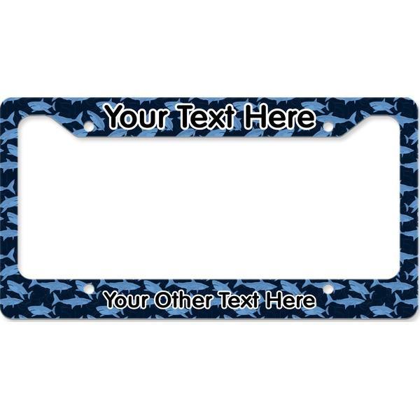 Custom Sharks License Plate Frame - Style B (Personalized)