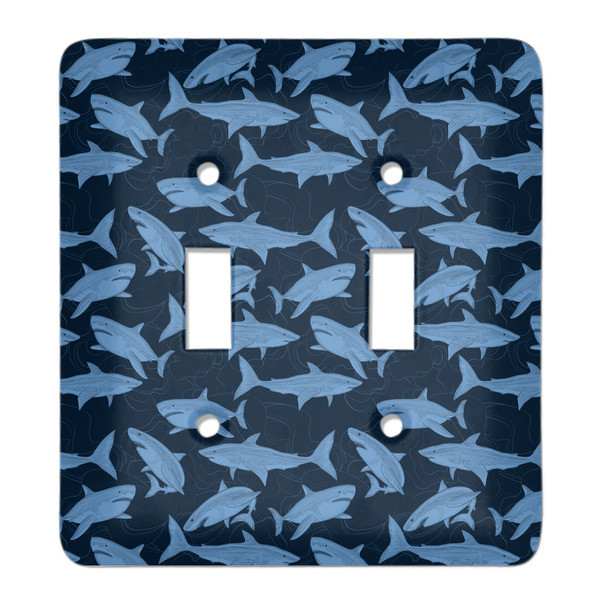 Custom Sharks Light Switch Cover (2 Toggle Plate)