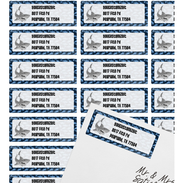 Sharks Mailing Label on Envelope - Multiple Labels