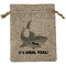 Sharks Medium Burlap Gift Bag - Front (Personalized)