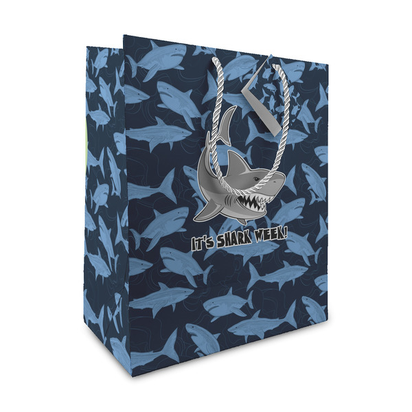 Custom Sharks Medium Gift Bag (Personalized)
