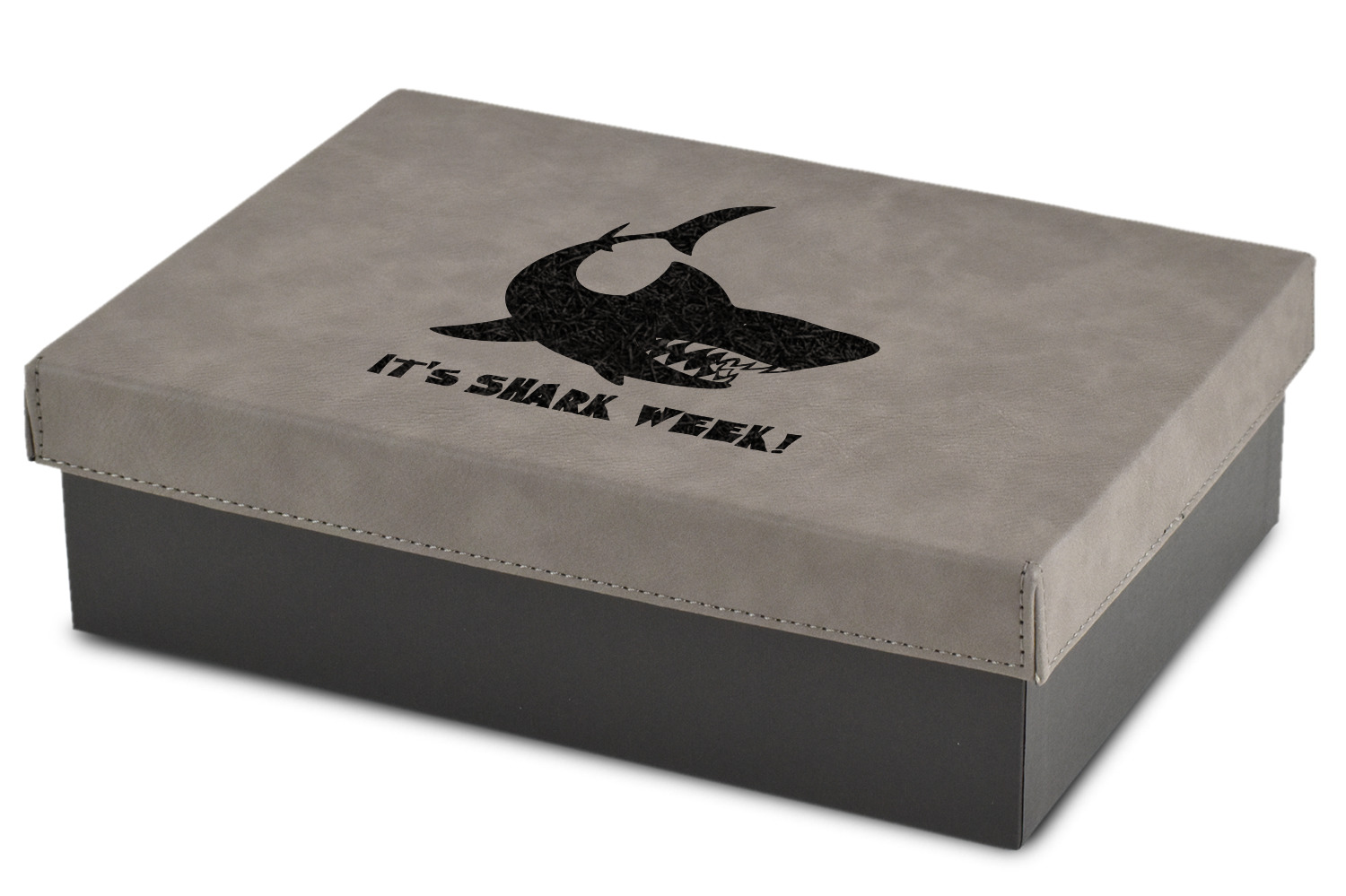 Custom Sharks Gift Boxes w/ Engraved Leather Lid (Personalized