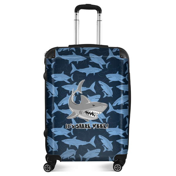 Custom Sharks Suitcase - 24" Medium - Checked (Personalized)