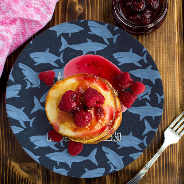 Sharks Melamine Plate 8 inches - LIFESTYLE