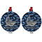 Sharks Metal Ball Ornament - Front and Back