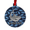 Sharks Metal Ball Ornament - Front