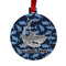 Sharks Metal Ball Ornament - Double Sided w/ Name or Text