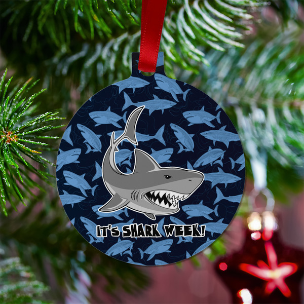 Sharks Metal Ball Ornament - Lifestyle