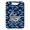 Sharks Metal Luggage Tag - Front Without Strap