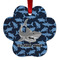 Sharks Metal Paw Ornament - Front