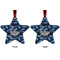 Sharks Metal Star Ornament - Front and Back