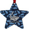 Sharks Metal Star Ornament - Front