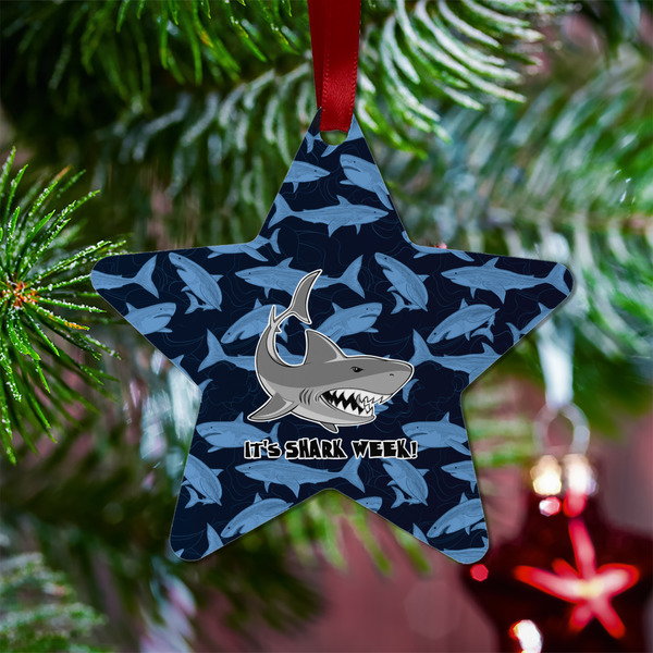 Sharks Metal Star Ornament - Lifestyle