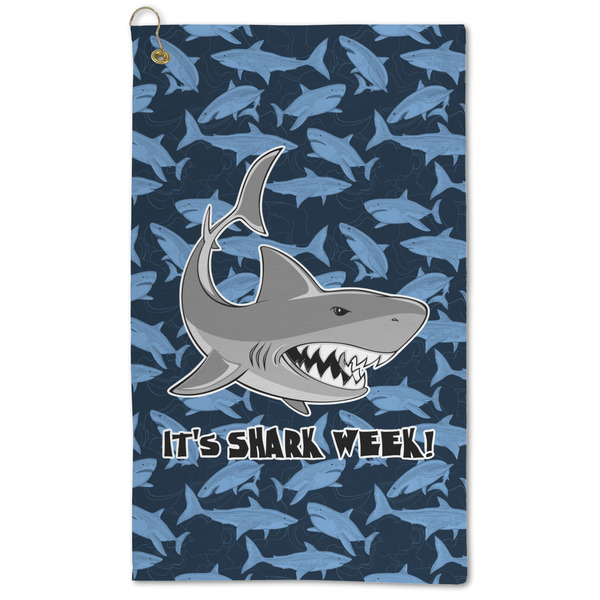 Custom Sharks Microfiber Golf Towel - Large (Personalized)