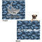 Sharks Microfleece Dog Blanket - Large- Front & Back