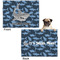 Sharks Microfleece Dog Blanket - Regular - Front & Back