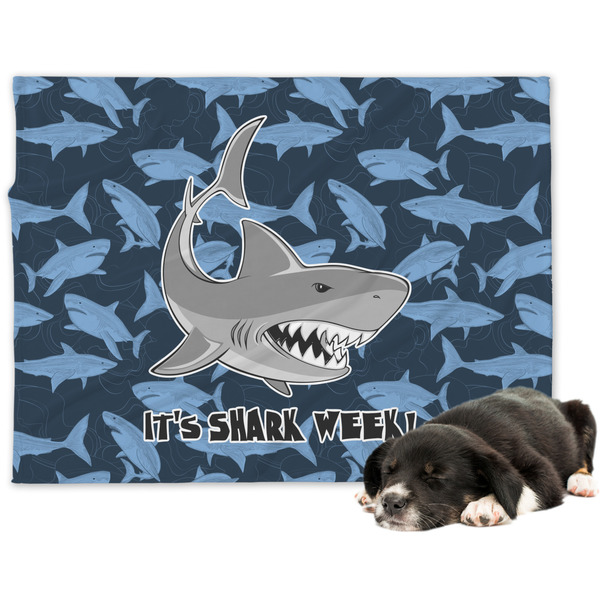 Custom Sharks Dog Blanket - Regular w/ Name or Text