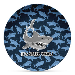 Sharks Microwave Safe Plastic Plate - Composite Polymer (Personalized)