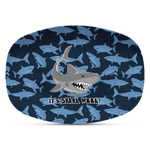 Sharks Plastic Platter - Microwave & Oven Safe Composite Polymer (Personalized)