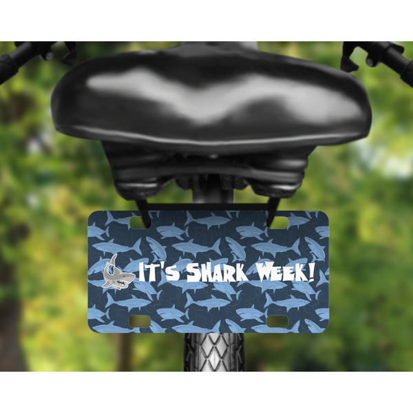 Sharks Mini License Plate on Bicycle 4 hole