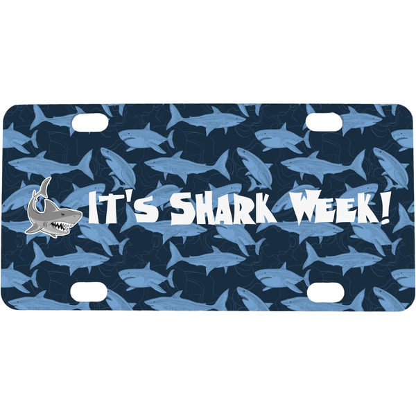 Custom Sharks Mini / Bicycle License Plate (4 Holes) (Personalized)