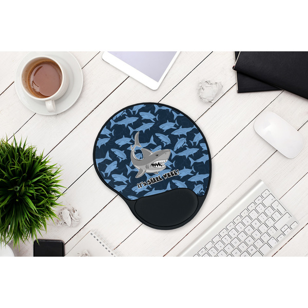Sharks Mouse Pad with Wrist Rest - LIFESYTLE 1