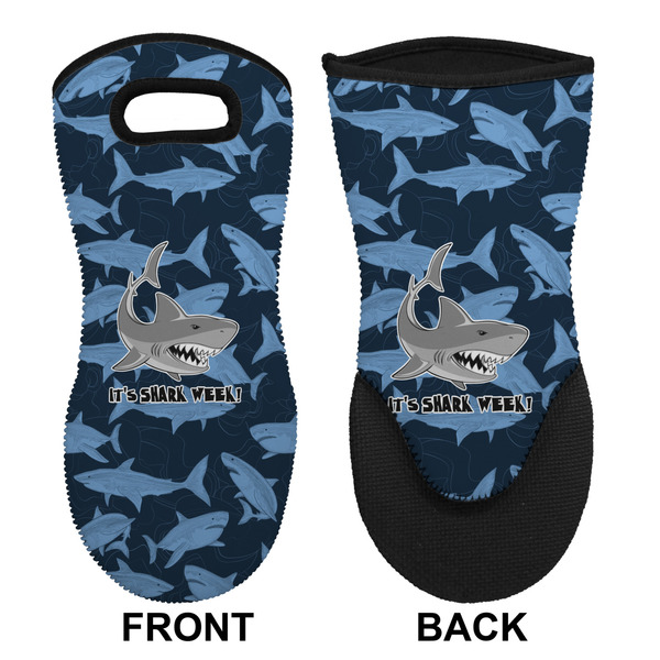 Sharks Neoprene Oven Mitt (Front & Back)