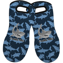 Sharks Neoprene Oven Mitts - Set of 2 w/ Name or Text