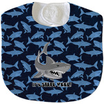 Sharks Velour Baby Bib w/ Name or Text