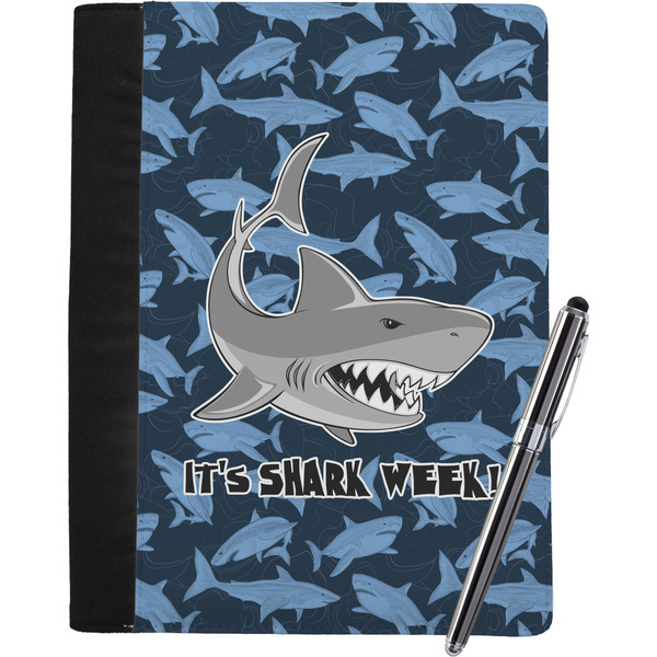 Custom Sharks Notebook Padfolio - Large w/ Name or Text