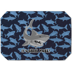 Sharks Dining Table Mat - Octagon (Single-Sided) w/ Name or Text
