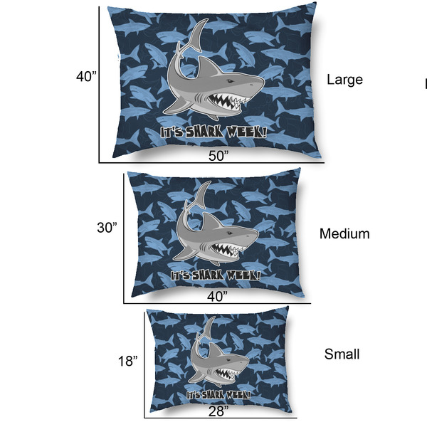 Sharks Outdoor Dog Beds - SIZE CHART