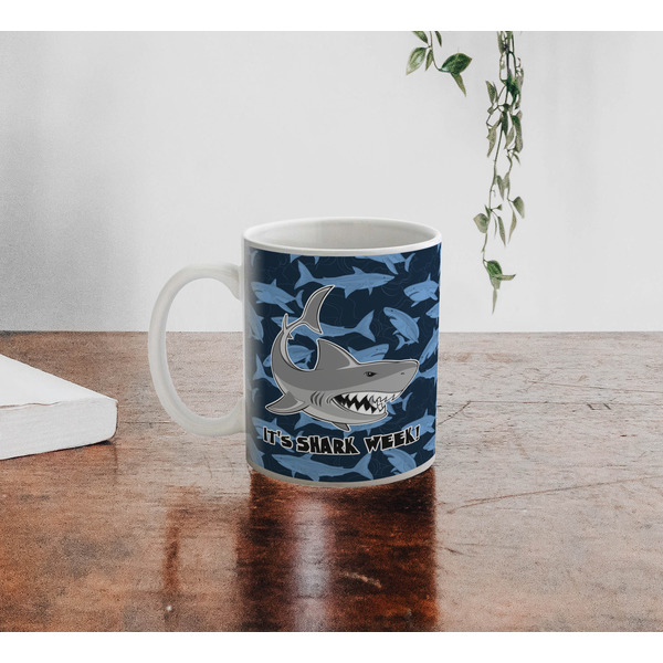 Sharks Personalized Coffee Mug - Lifestyle