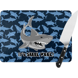 Sharks Rectangular Glass Cutting Board (Personalized)