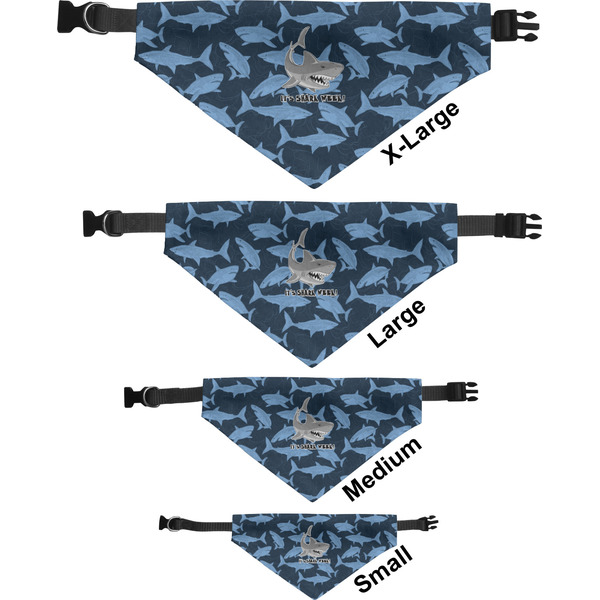 Sharks Pet Bandana Sizes