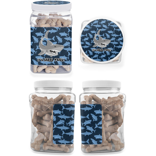 Sharks Pet Treat Jar - Multiple Angles