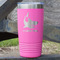Sharks 20 oz Stainless Steel Tumbler - Pink - Single Sided (Personalized)