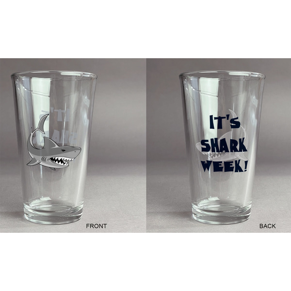 Sharks Pint Glass - Two Content - Approval