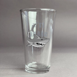 Sharks Pint Glass - Full Color Logo (Personalized)